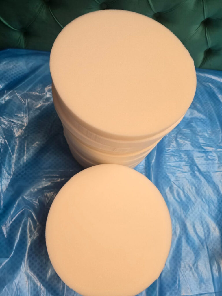 Pernă rotundă burete atipic 3 cm diametru 30 cm, fotografia 4