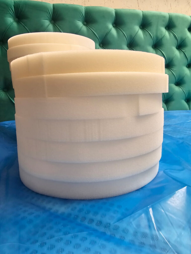Pernă rotundă burete atipic 3 cm diametru 30 cm, fotografia 2