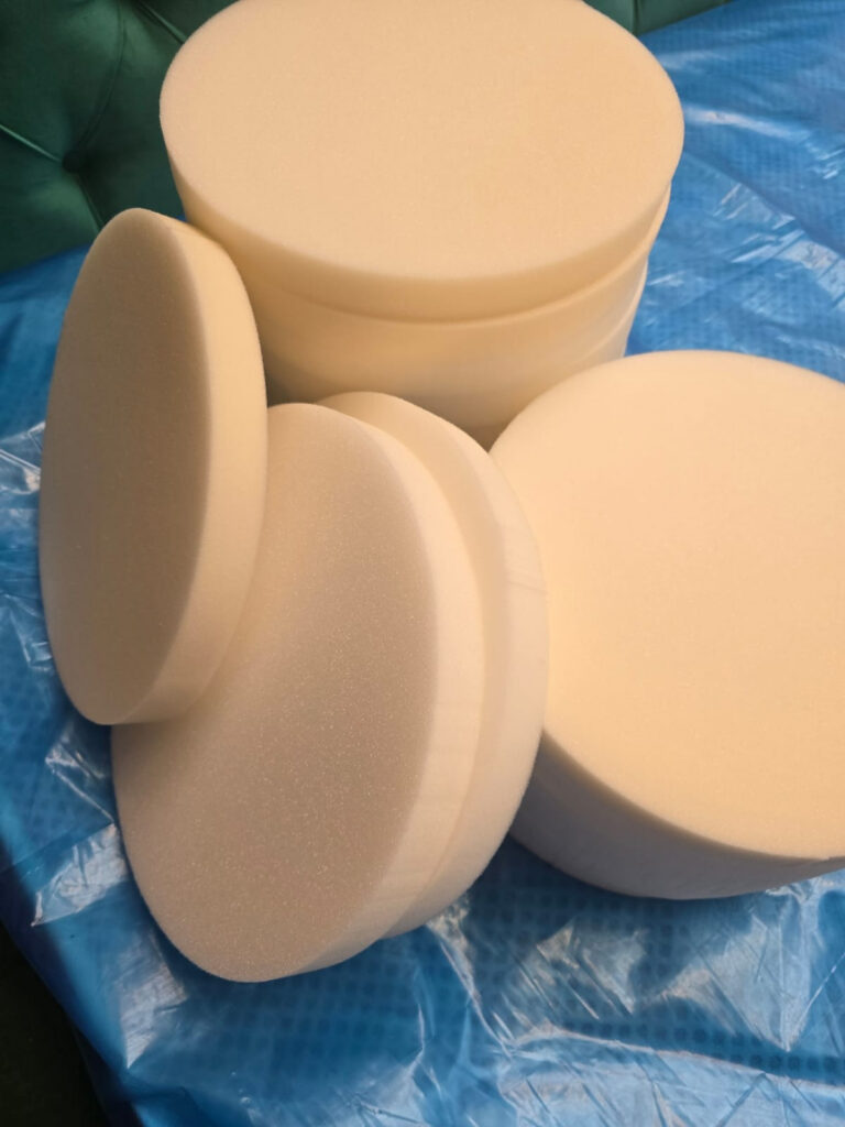 Pernă rotundă burete atipic 3 cm diametru 30 cm, fotografia 3